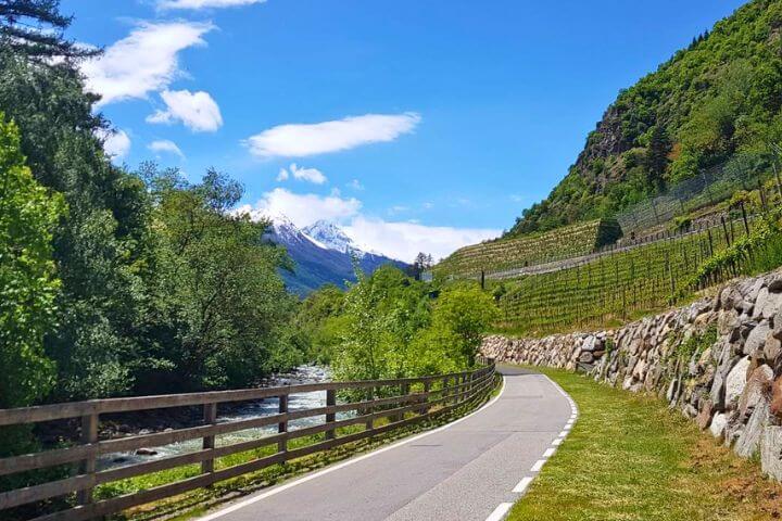 Fahrradweg Vinschgau zwischen Kastelbell und Latsch