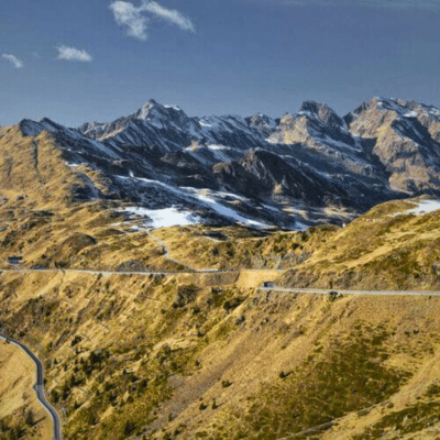 Blick vom Jaufenpass auf die Passstraße