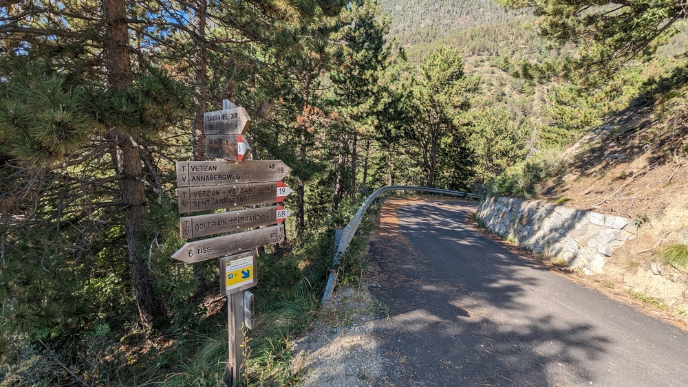 Beschilderung am Annenberg-Easy-Trail